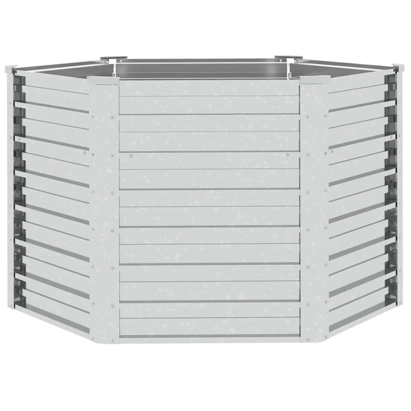 Arriate De Acero Galvanizado Plateado 129x77 Cm