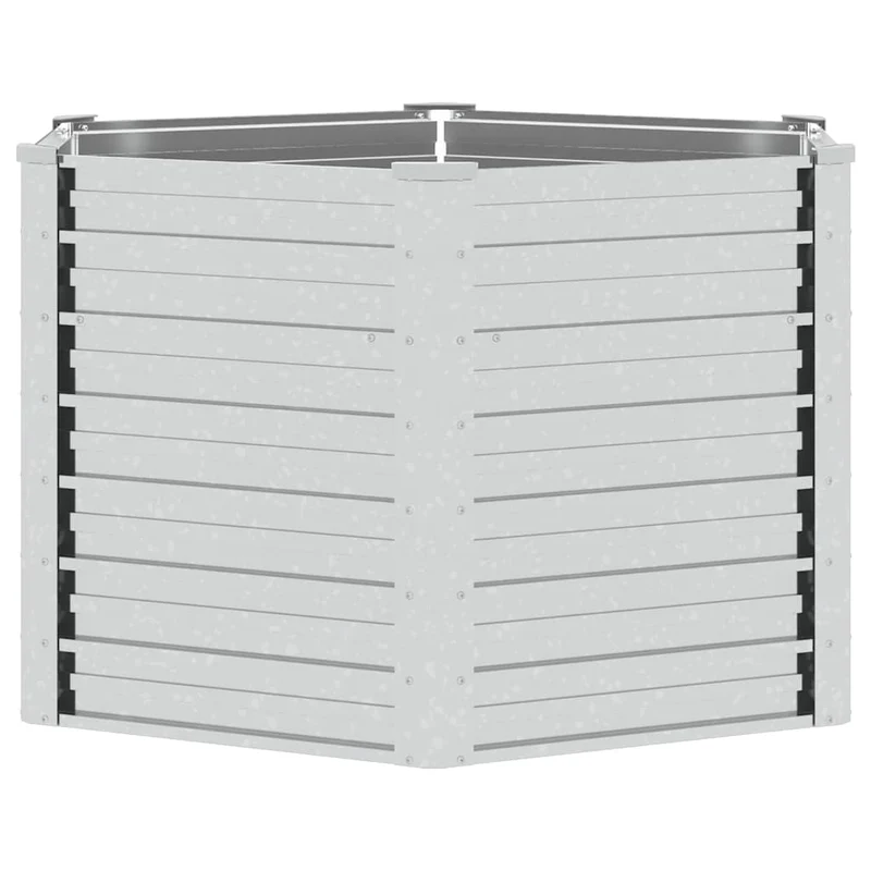 Arriate De Acero Galvanizado Plateado 129x77 Cm