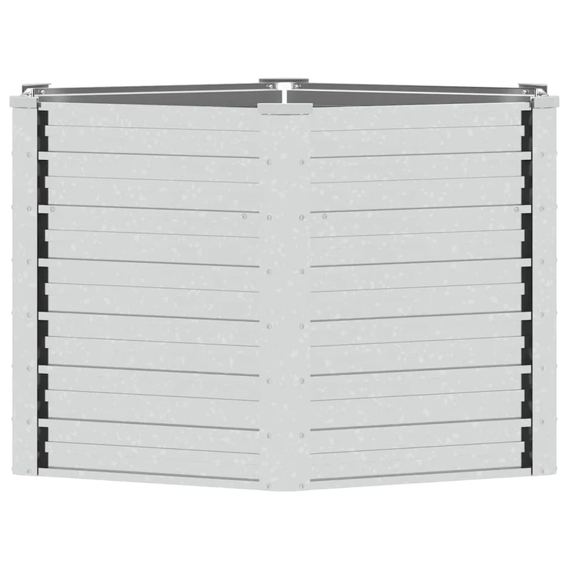 Arriate De Acero Galvanizado Plateado 129x77 Cm