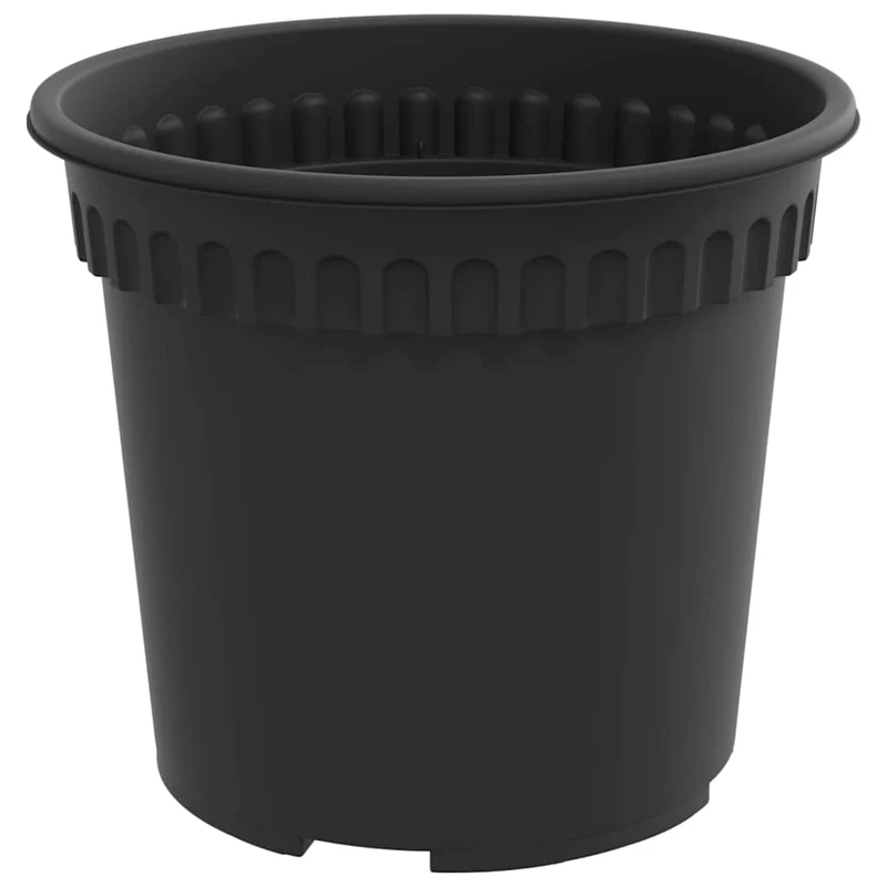 Maceta Redonda Para Flores 24 Uds. Negro Ø 15 X 12 Cm Plástico