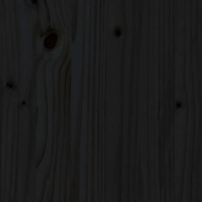 Jardinera Madera Maciza De Pino Negro 110x110x27 Cm