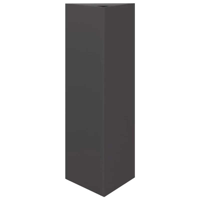 Jardineras Triangulares 2 Uds Acero Negro 30x26x75 Cm