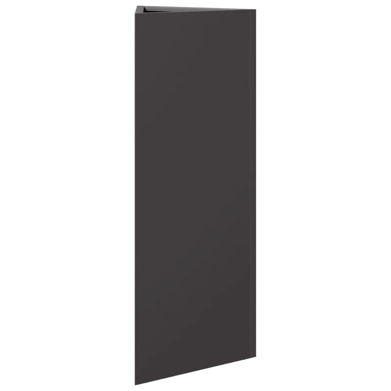 Jardineras Triangulares 2 Uds Acero Negro 30x26x75 Cm