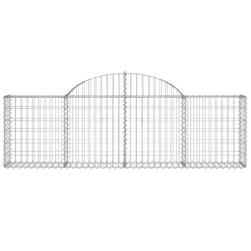 Cestas De Gaviones 25 Uds Forma De Arco Hierro 200x30x60/80 Cm