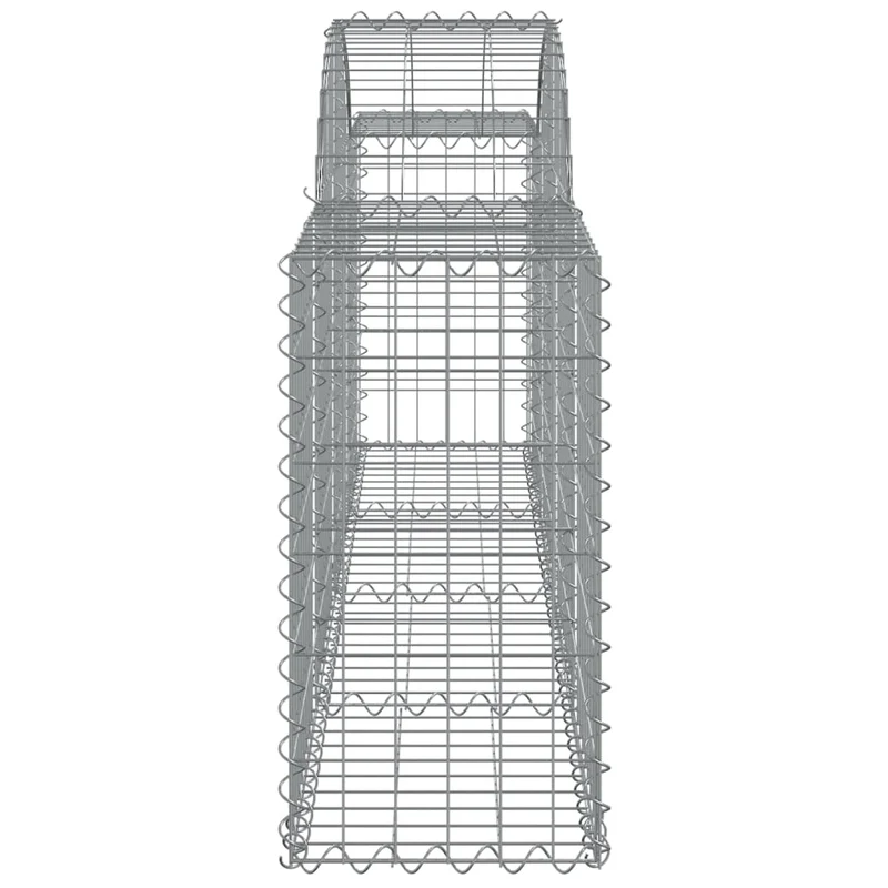 Cestas De Gaviones 25 Uds Forma De Arco Hierro 200x30x60/80 Cm
