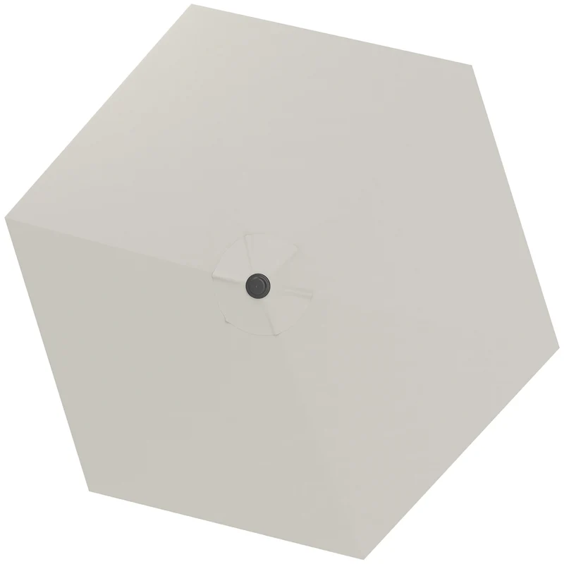 Outsunny Toldo de Recambio de Sombrilla de 3 m Toldo de Repuesto para Sombrilla de Patio con Ventilación Superior Protección UV 30+ Cubierta de Repuesto para Parasol de Poliéster para Exteriores Crema