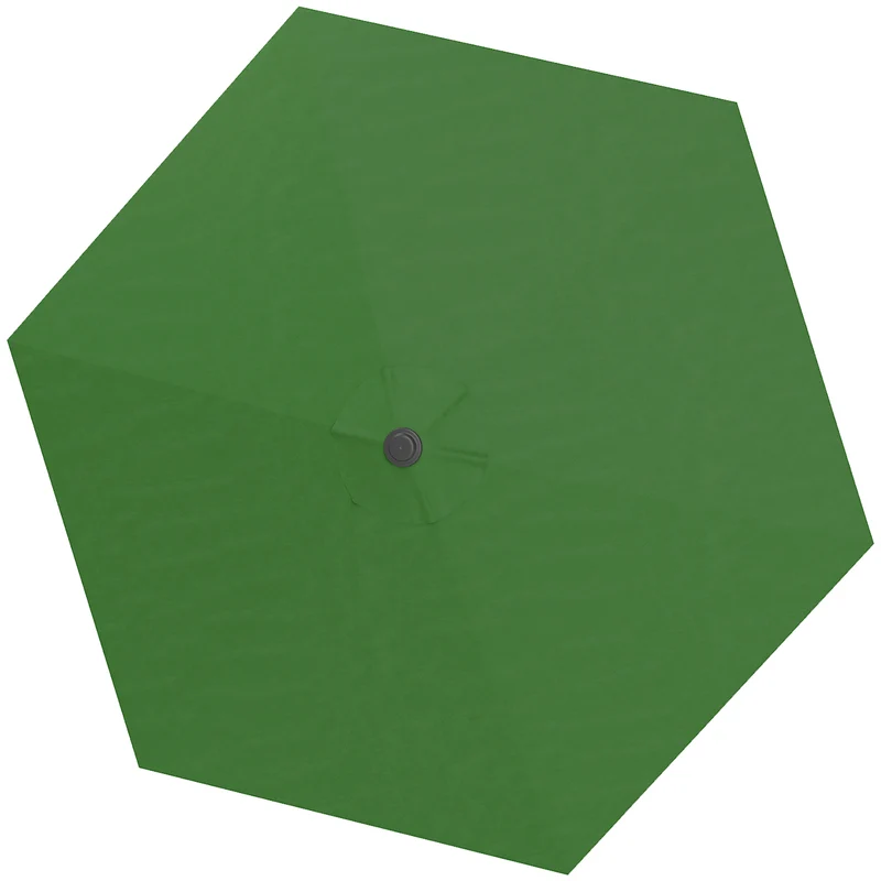 Outsunny Toldo de Recambio de Sombrilla de 3 m Toldo de Repuesto para Sombrilla de Patio con Ventilación Superior Protección UV 30+ Cubierta de Repuesto para Parasol de Poliéster para Exteriores Verde