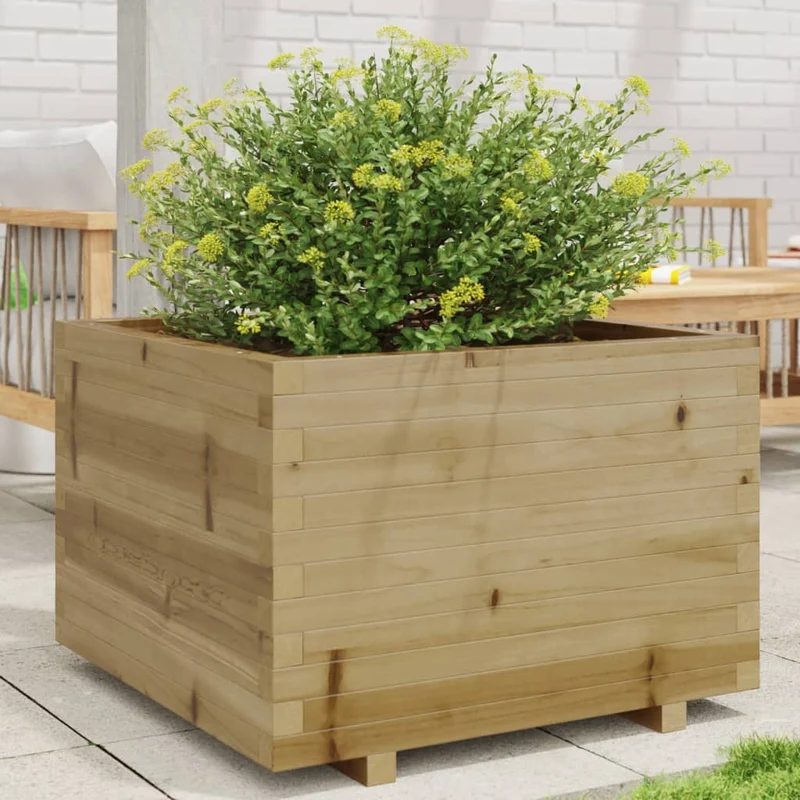 Jardinera Madera De Pino Impregnada 70x70x49,5 Cm