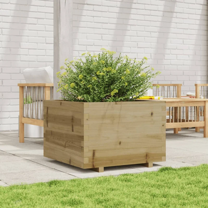 Jardinera Madera De Pino Impregnada 70x70x49,5 Cm