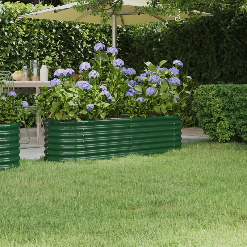 Jardinera De Acero Galvanizado Verde 152x40x36cm