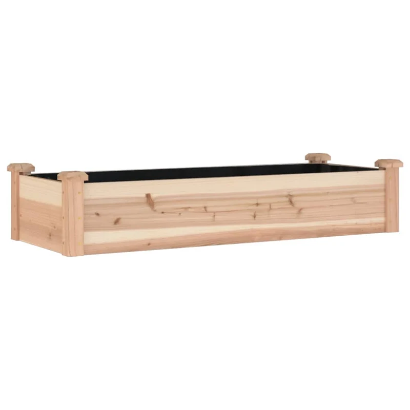 Jardinera Arriate Con Forro Madera Maciza Abeto 120x45x25 Cm