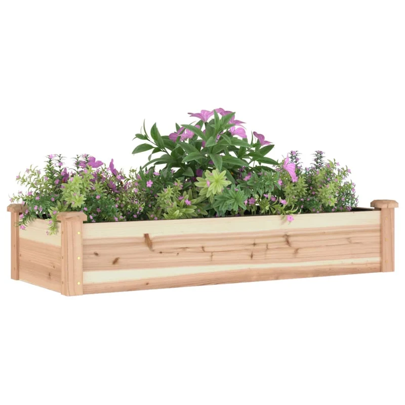 Jardinera Arriate Con Forro Madera Maciza Abeto 120x45x25 Cm
