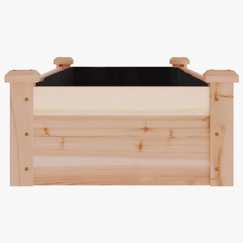 Jardinera Arriate Con Forro Madera Maciza Abeto 120x45x25 Cm