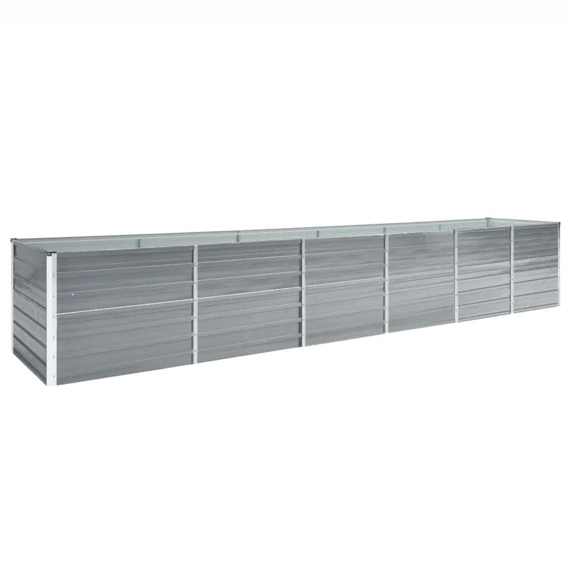 Arriate De Jardín De Acero Galvanizado Gris 480x80x77 Cm