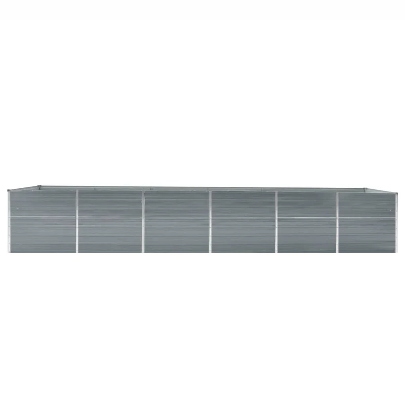 Arriate De Jardín De Acero Galvanizado Gris 480x80x77 Cm