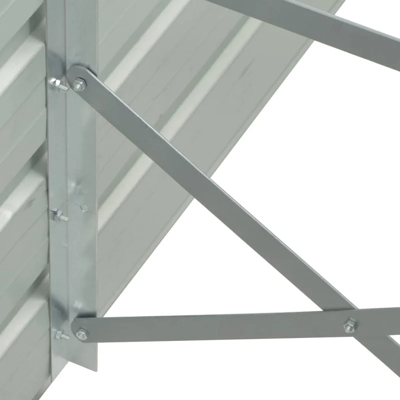 Arriate De Jardín De Acero Galvanizado Gris 480x80x77 Cm