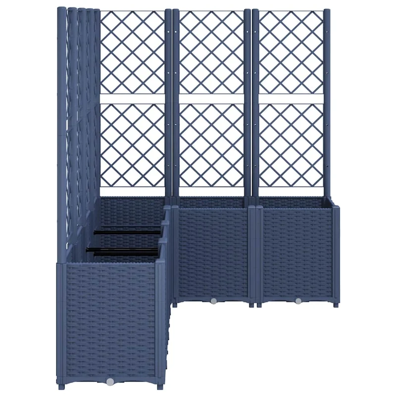 Jardinera Con Enrejado Pp Azul Gris 160x120x140 Cm
