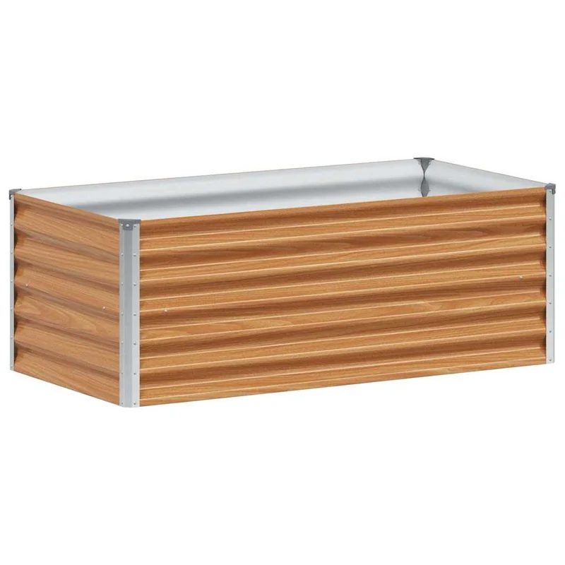 Arriate Elevado Marrón Claro 98 X 50 X 36 Cm Acero Galvanizado