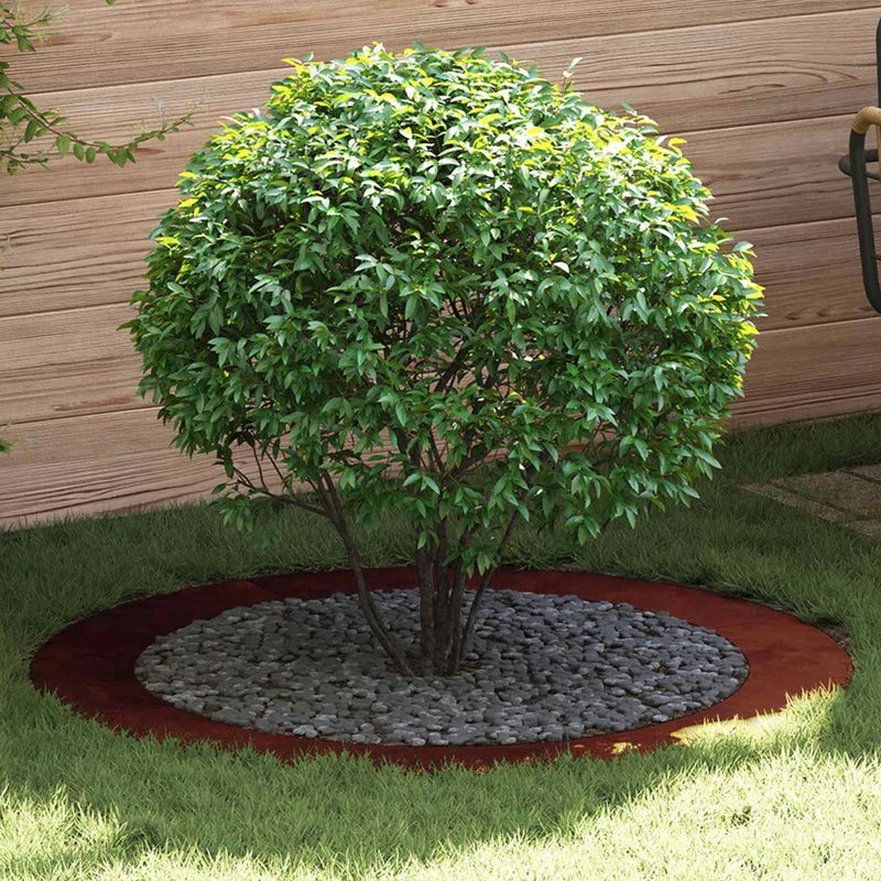 Adecuado Para Anillo De Árbol Plano Oxidado Ø90/120 Cm
