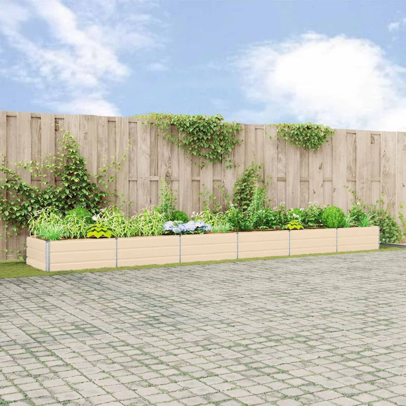 Jardinera Marfil 580 X 100 X 45 Cm Acero Galvanizado