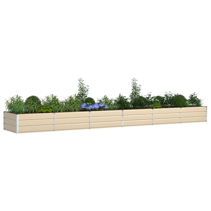 Jardinera Marfil 580 X 100 X 45 Cm Acero Galvanizado