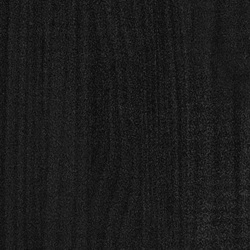 Jardinera De Madera Maciza De Pino Negro 40x40x70 Cm