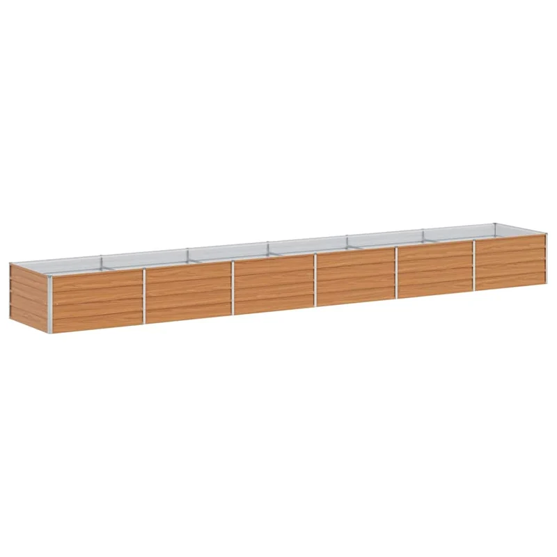 Arriate Elevado Marrón Claro 480 X 80 X 45 Cm Acero Galvanizado
