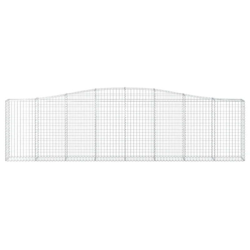 Cestas De Gaviones 4 Uds Forma De Arco Hierro 400x30x100/120 Cm