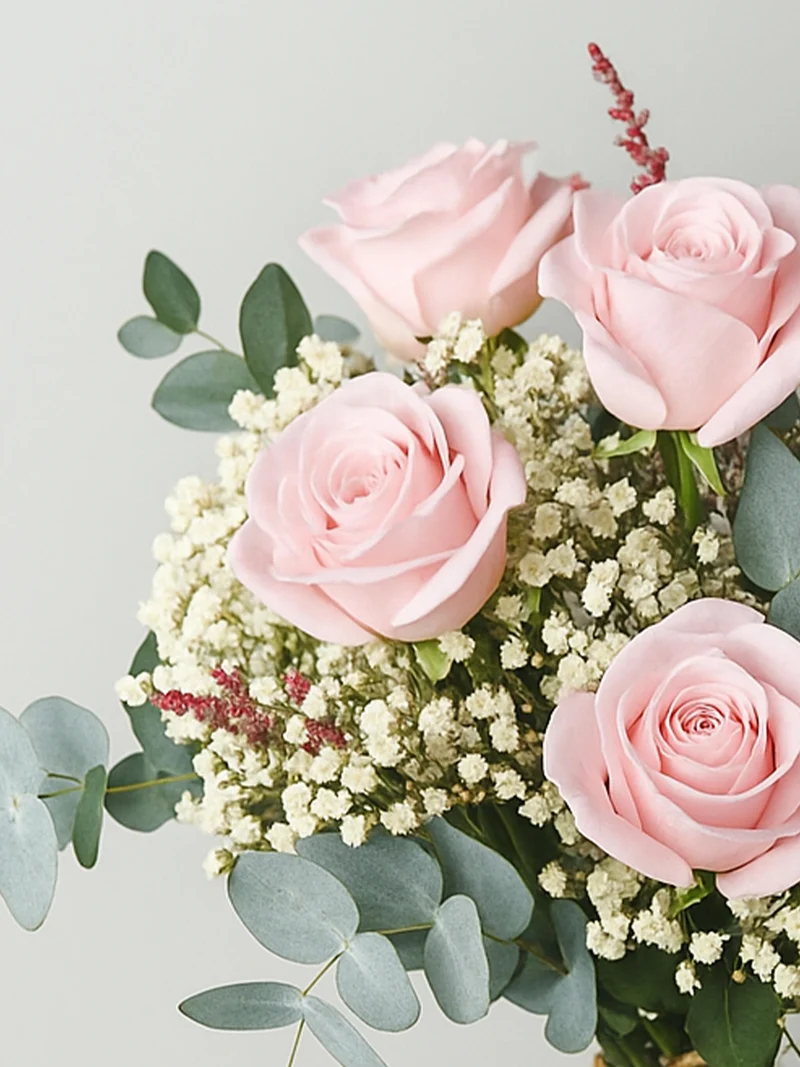 Ramo 3 Rosas Rosadas Eternas - Flores Secas Y Preservadas