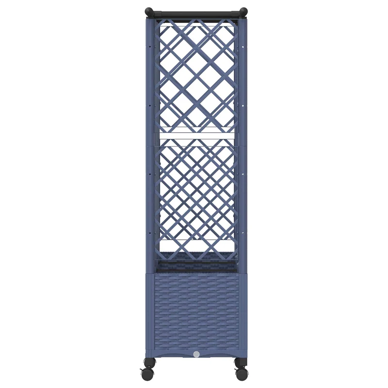 Cama Elevada Con Trellis Y Techo Gris 163,5 X 40 X 142 Cm Pp