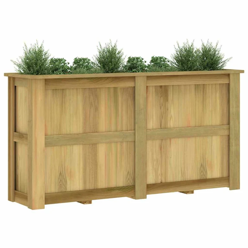 Arriate De Madera De Pino Impregnada 196x50x100 Cm