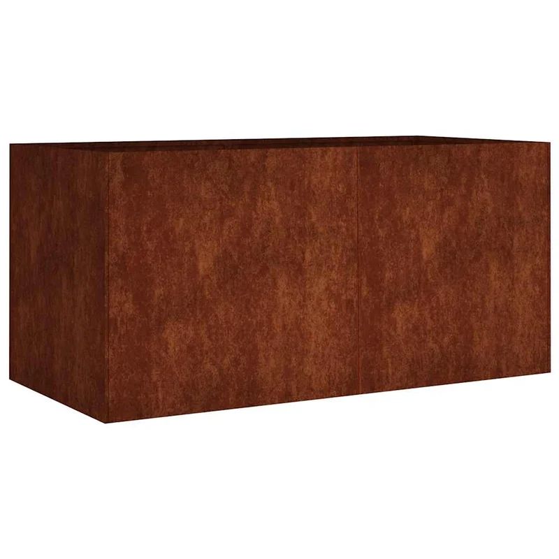 Maceta De Acero Corten 80x40x40 Cm