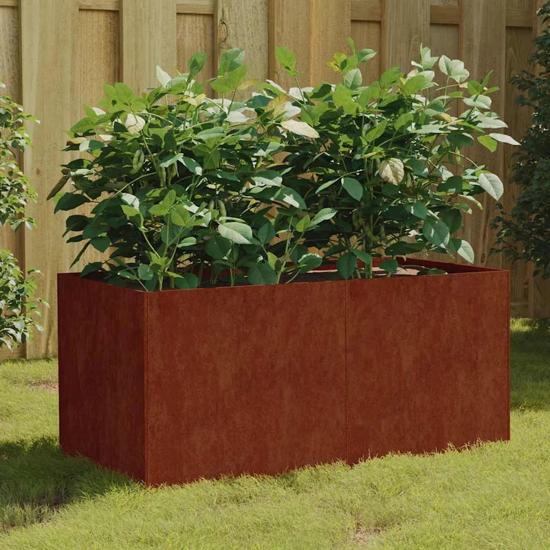 Maceta De Acero Corten 80x40x40 Cm