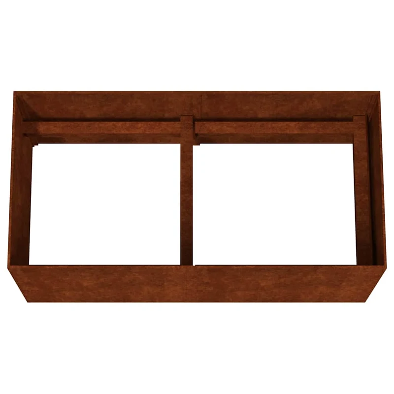 Maceta De Acero Corten 80x40x40 Cm