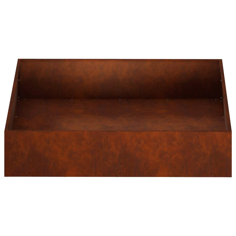 Macetero De Jardín 2 Uds. Oxidado 80 X 80 X 20 Cm Acero Oxidado