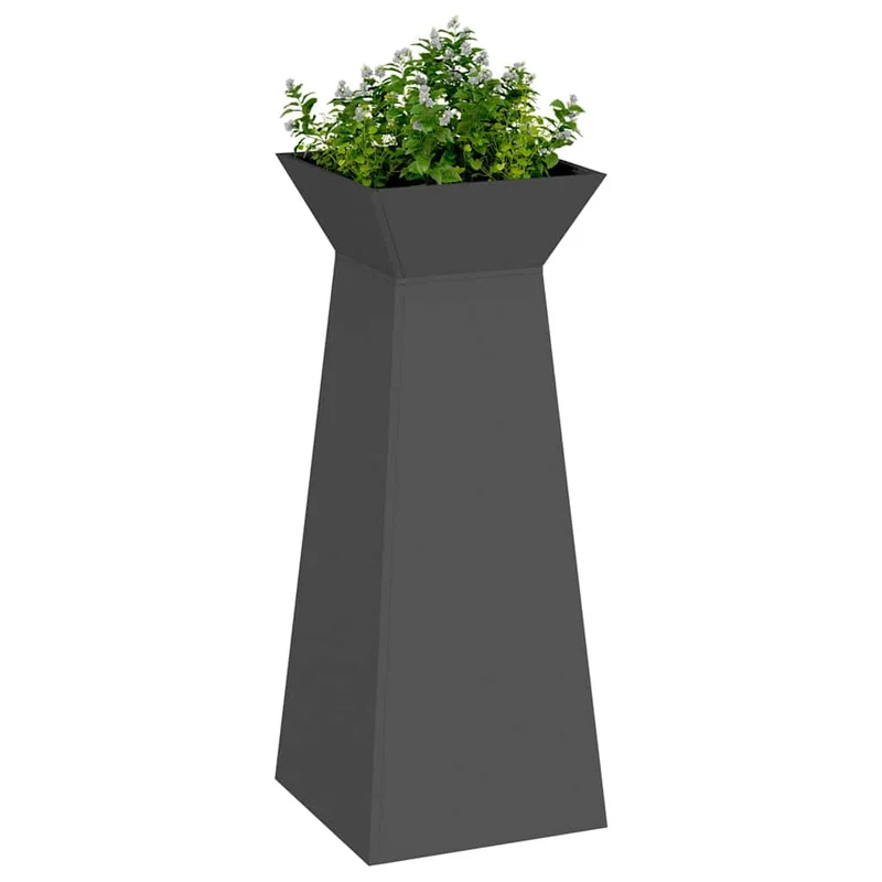 Maceta Pilar Negro 40 X 40 X 100 Cm