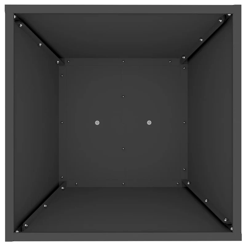 Maceta Pilar Negro 40 X 40 X 100 Cm
