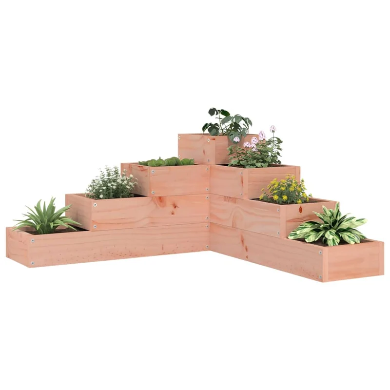 Jardinera De 4 Niveles Madera Maciza Douglas 80,5x79x36 Cm