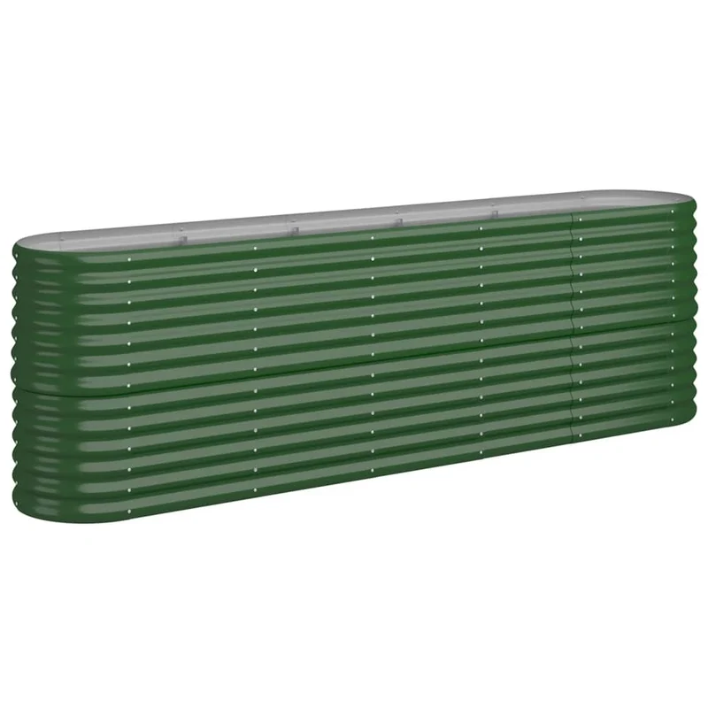 Jardinera Arriate Acero Galvanizado Verde 224x40x68 Cm