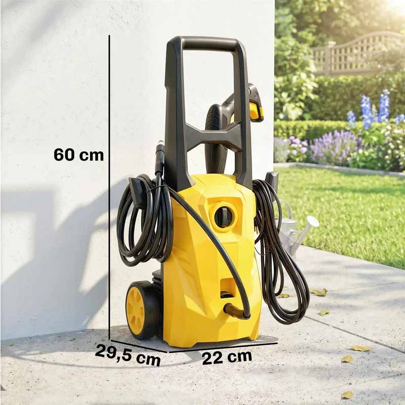 Outsunny Hidrolimpiadora De Alta Presión 1600w Caudal 390 L/h Presión 120 Bar