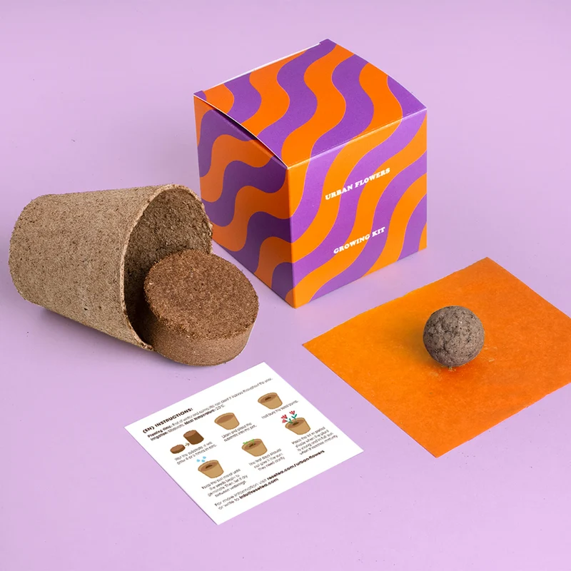 Kit de Cultivo Urban Flowers Naranjas Caléndula, Capuchina y Tagetes | Semillas para Interior y Exterior - Resetea
