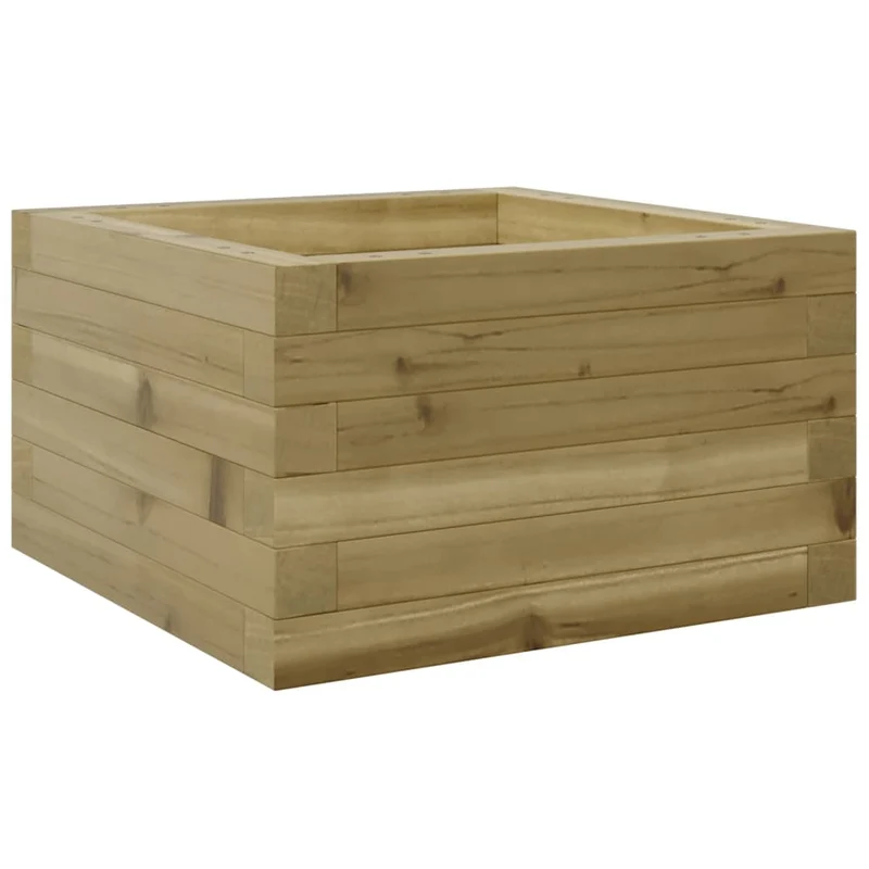 Jardinera De Madera De Pino Impregnada 40x40x23 Cm