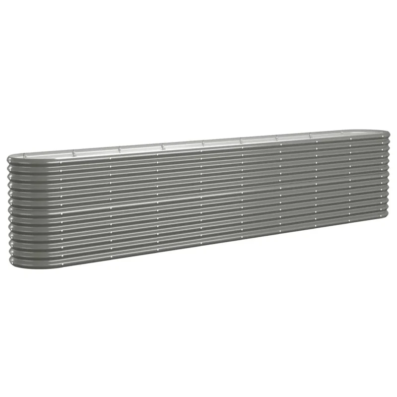 Jardinera Arriate Acero Galvanizado Gris 332x40x68 Cm