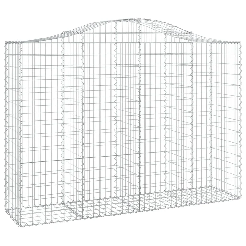 Cestas Gaviones 6 Uds Forma De Arco Hierro 200x50x140/160 Cm
