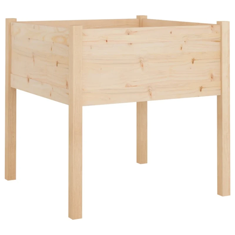 Jardinera De Madera Maciza De Pino 70x70x70 Cm