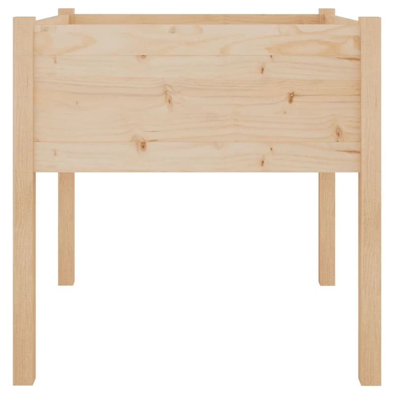Jardinera De Madera Maciza De Pino 70x70x70 Cm