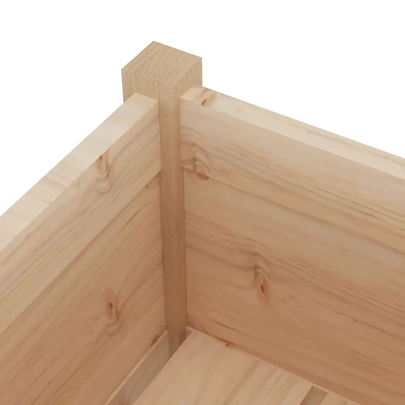 Jardinera De Madera Maciza De Pino 70x70x70 Cm