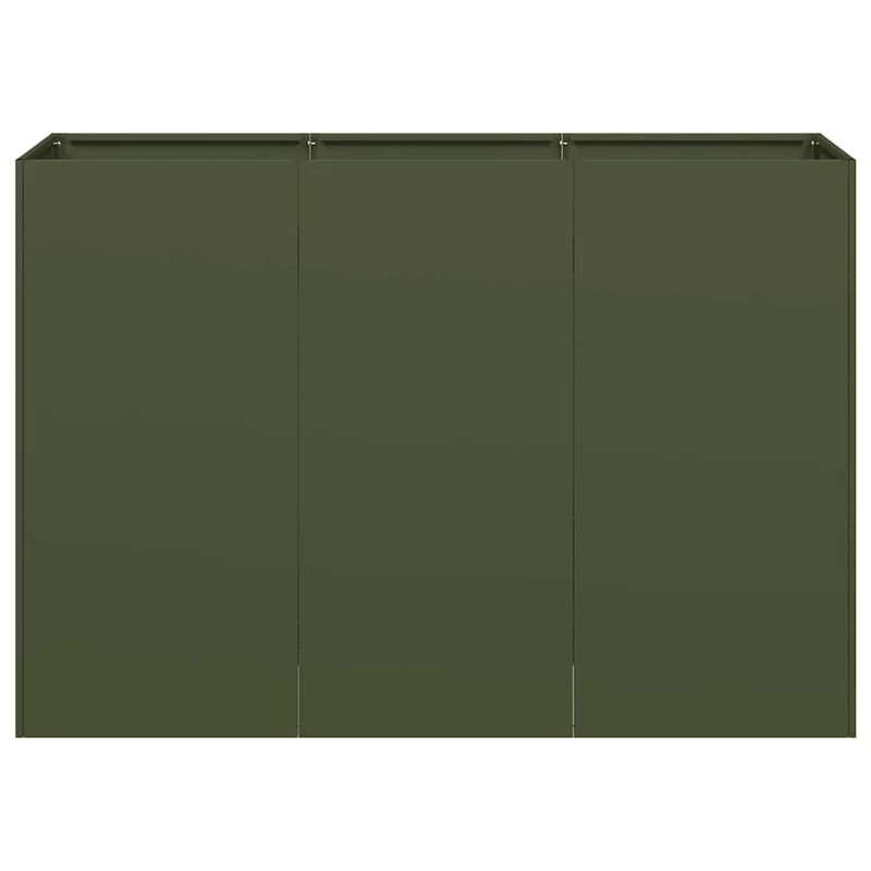 Jardinera De Acero Laminado En Frío Verde Oliva 120x40x80 Cm