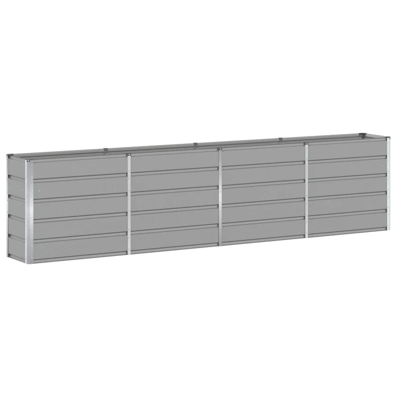 Jardinera Gris Claro 320 X 40 X 75 Cm Acero