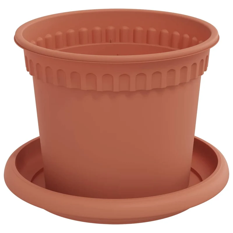 Macetas 24 Uds. Rojo Ladrillo Plástico